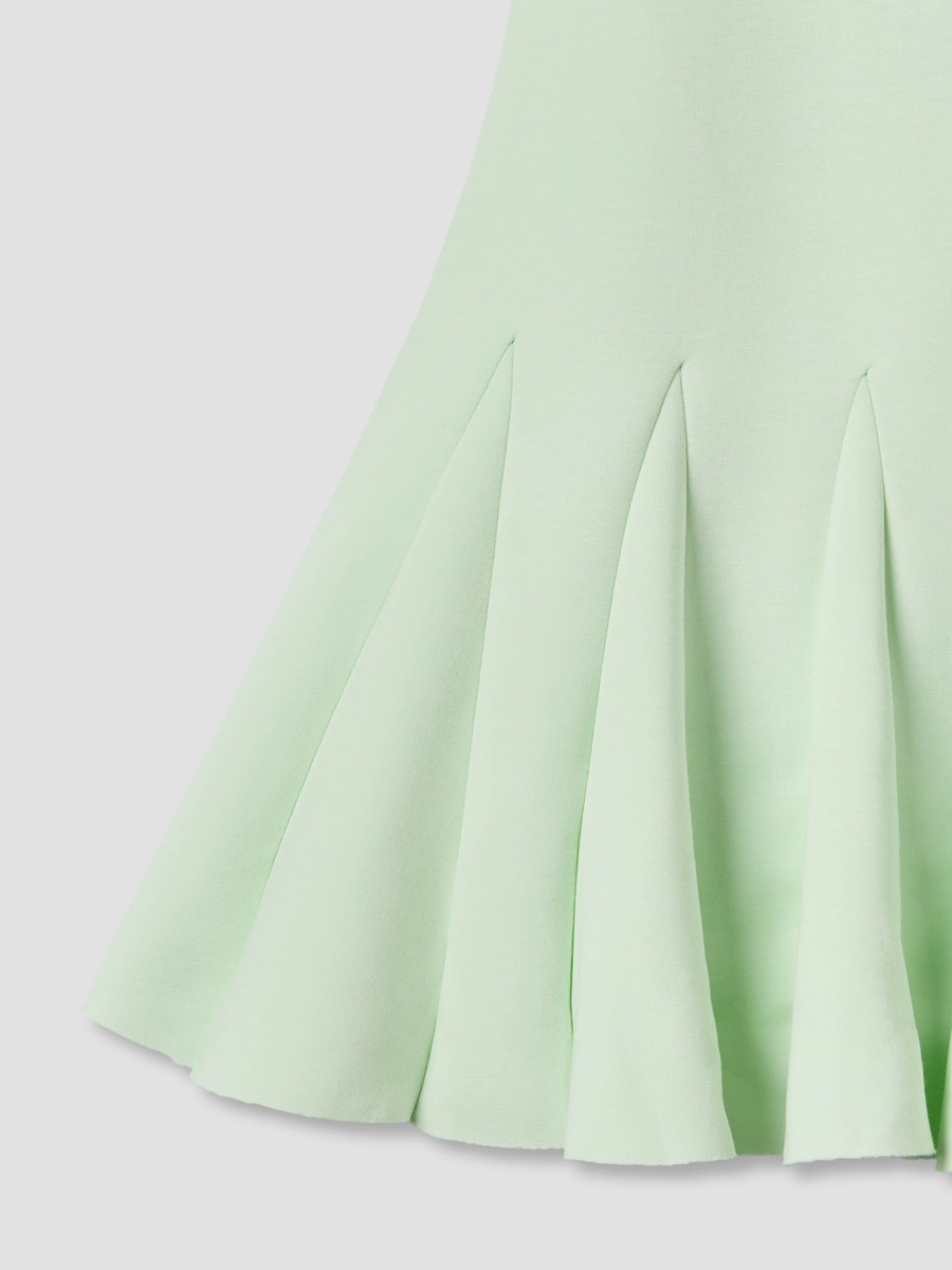 Round Neck Sleeveless Dress with Bow Accent