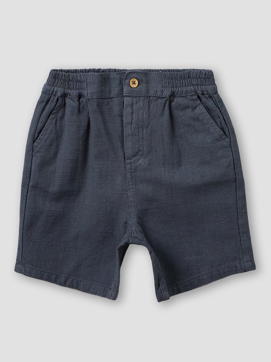 Collared Neck Short Sleeves Shirt and Shorts Set with Pockets