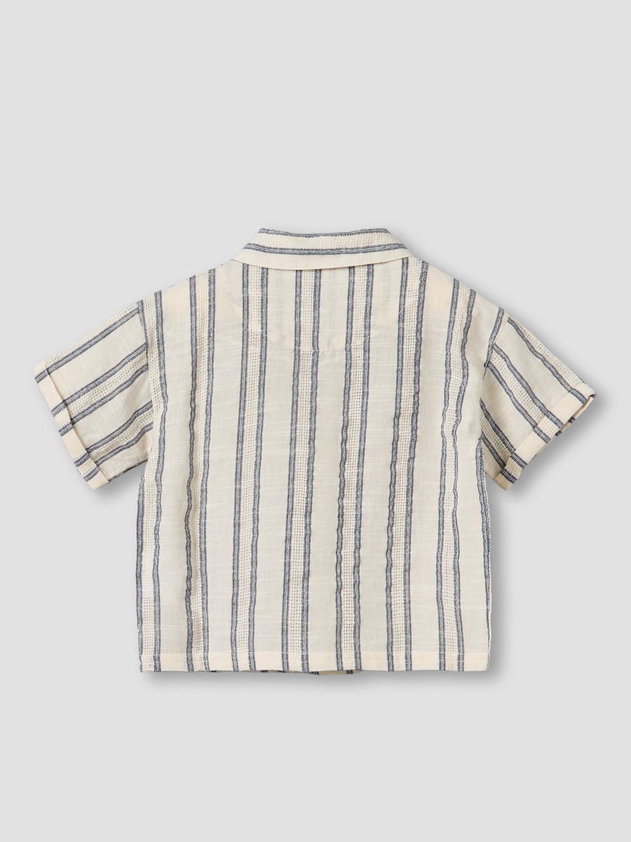 Collared Neck Short Sleeves Shirt and Shorts Set with Pockets