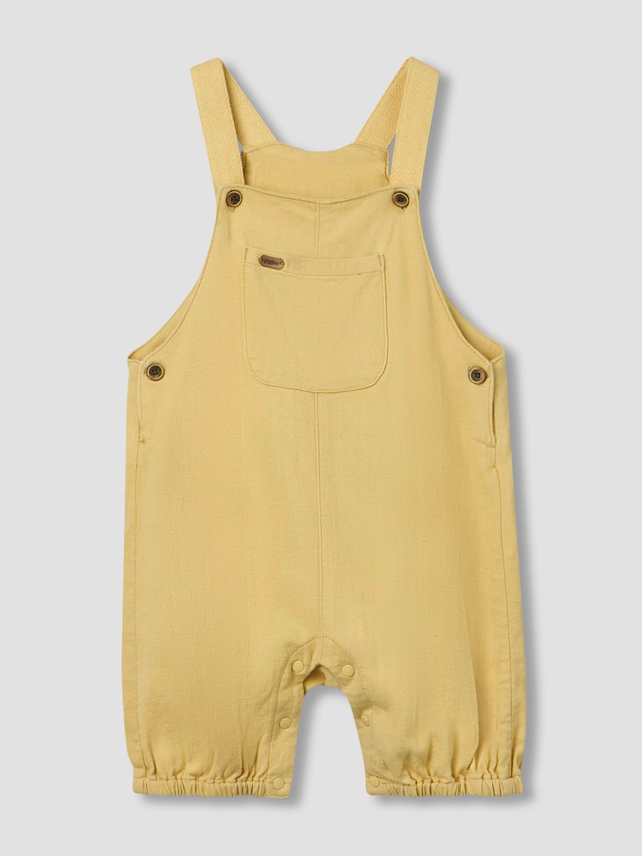 Henley Neck Short Sleeves T-Shirt and Dungaree Set with Chest Pocket