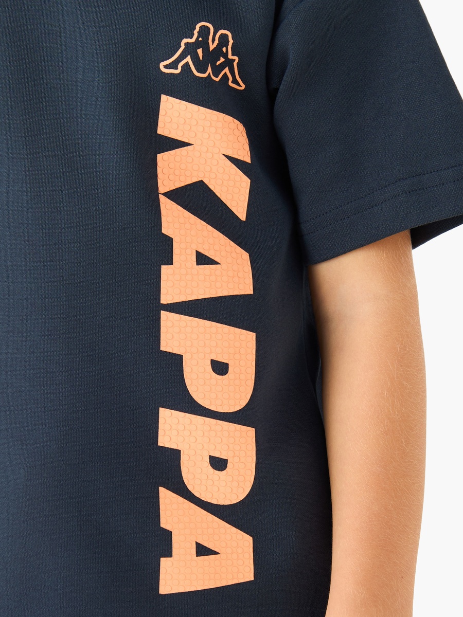 Round Neck Short Sleeves T-Shirt and Shorts Set with Logo Print