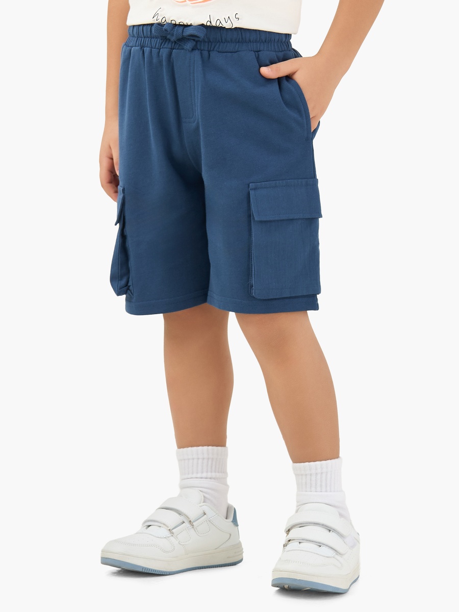 Drawstring Waist Shorts with Cargo Pockets