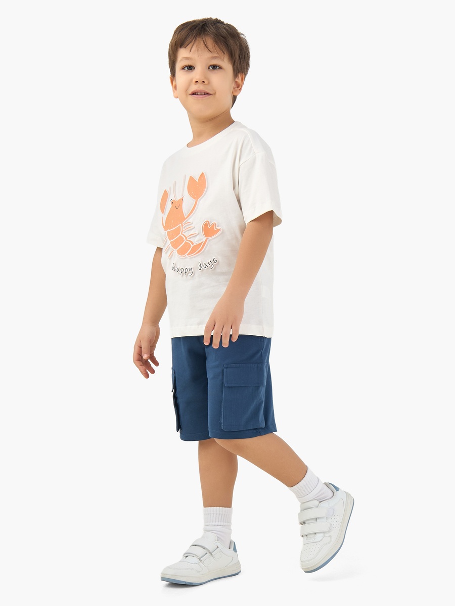 Drawstring Waist Shorts with Cargo Pockets