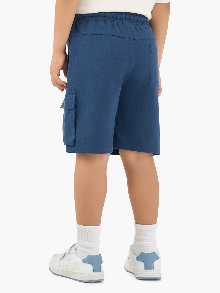 Drawstring Waist Shorts with Cargo Pockets