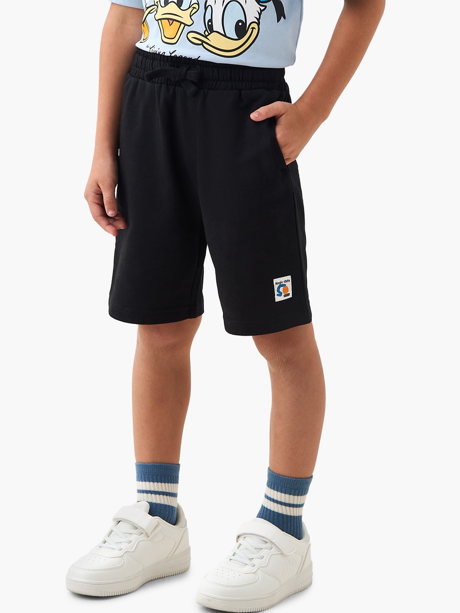 Knee Length Elasticated Drawstring Waist Shorts with Pockets