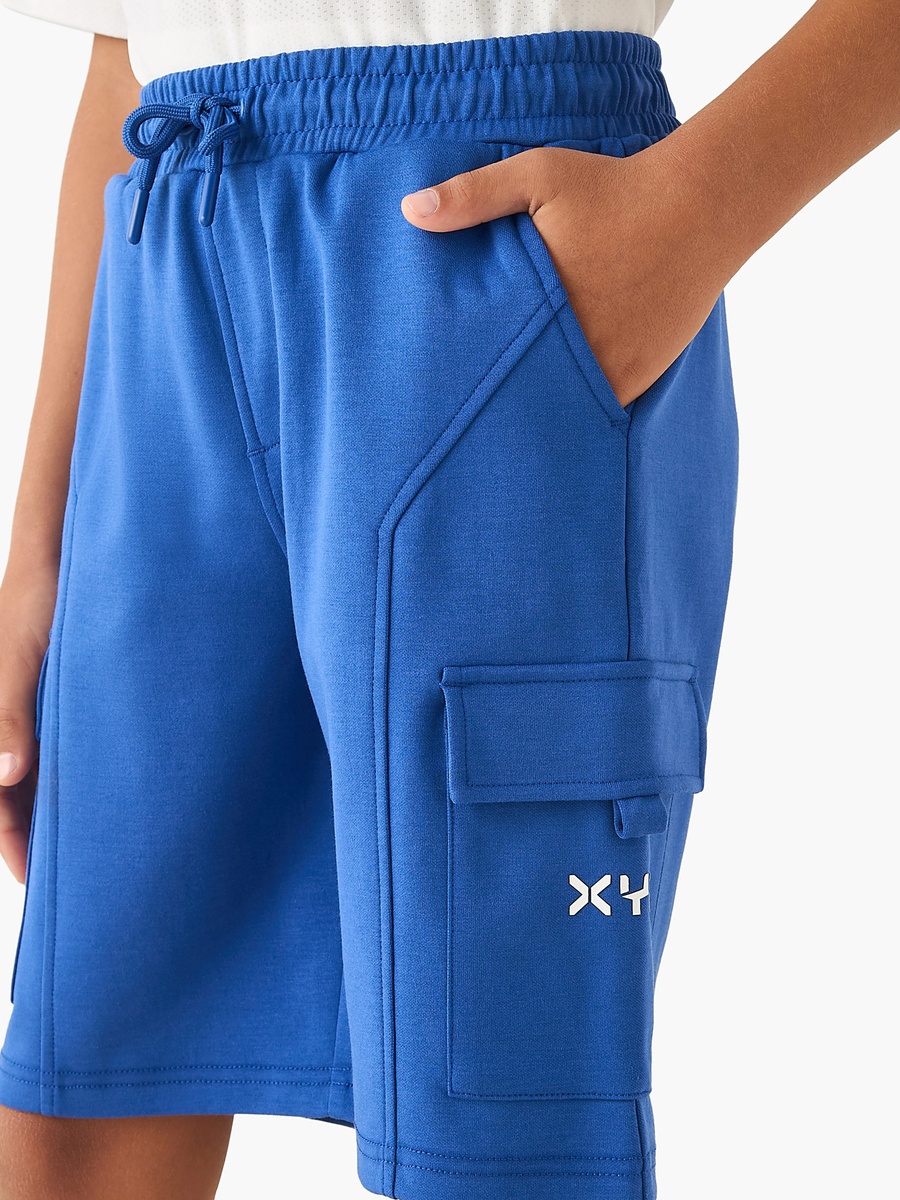 Elasticated Drawstring Waist Shorts with Cargo Pockets