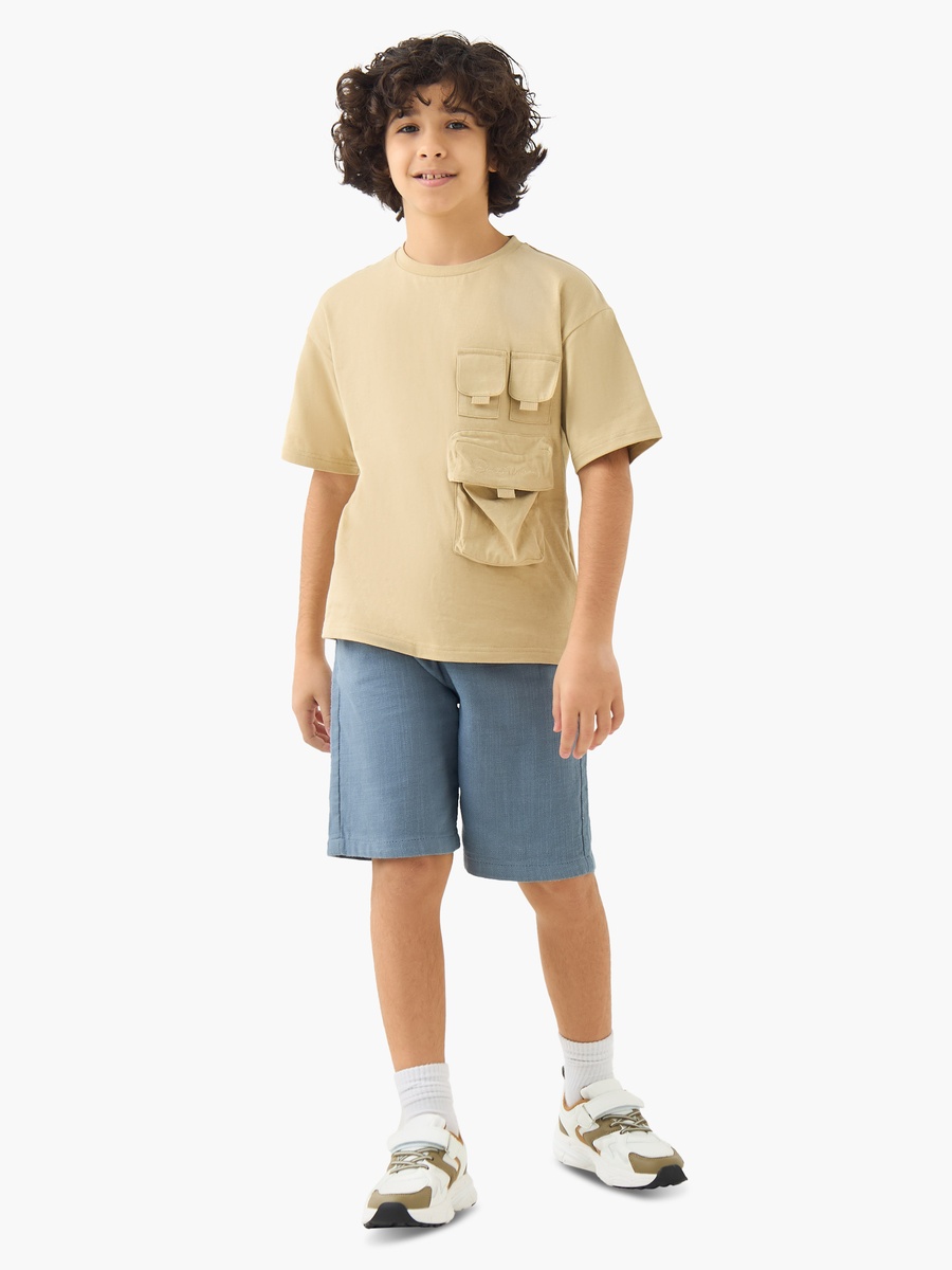 Drawstring Waist Shorts with Pockets