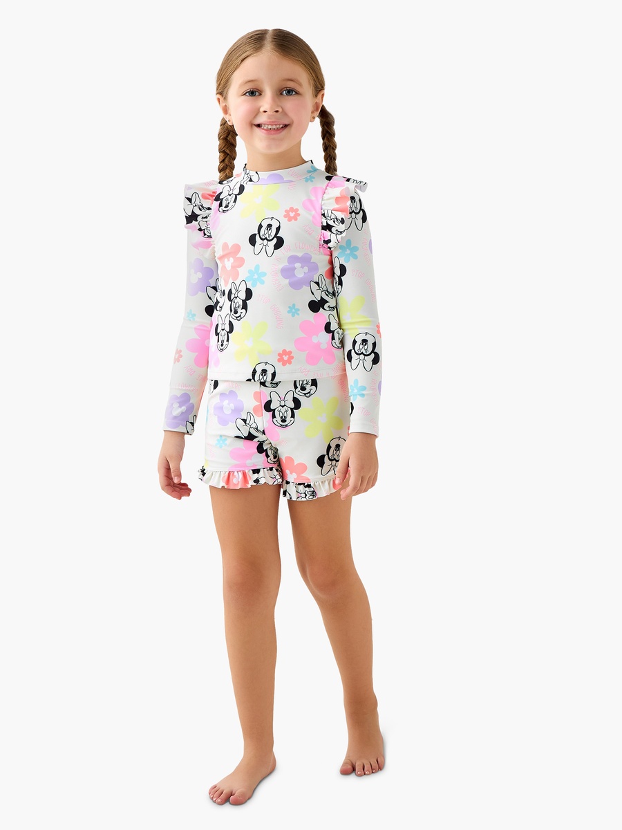 Minnie Mouse Print Rashguard Set