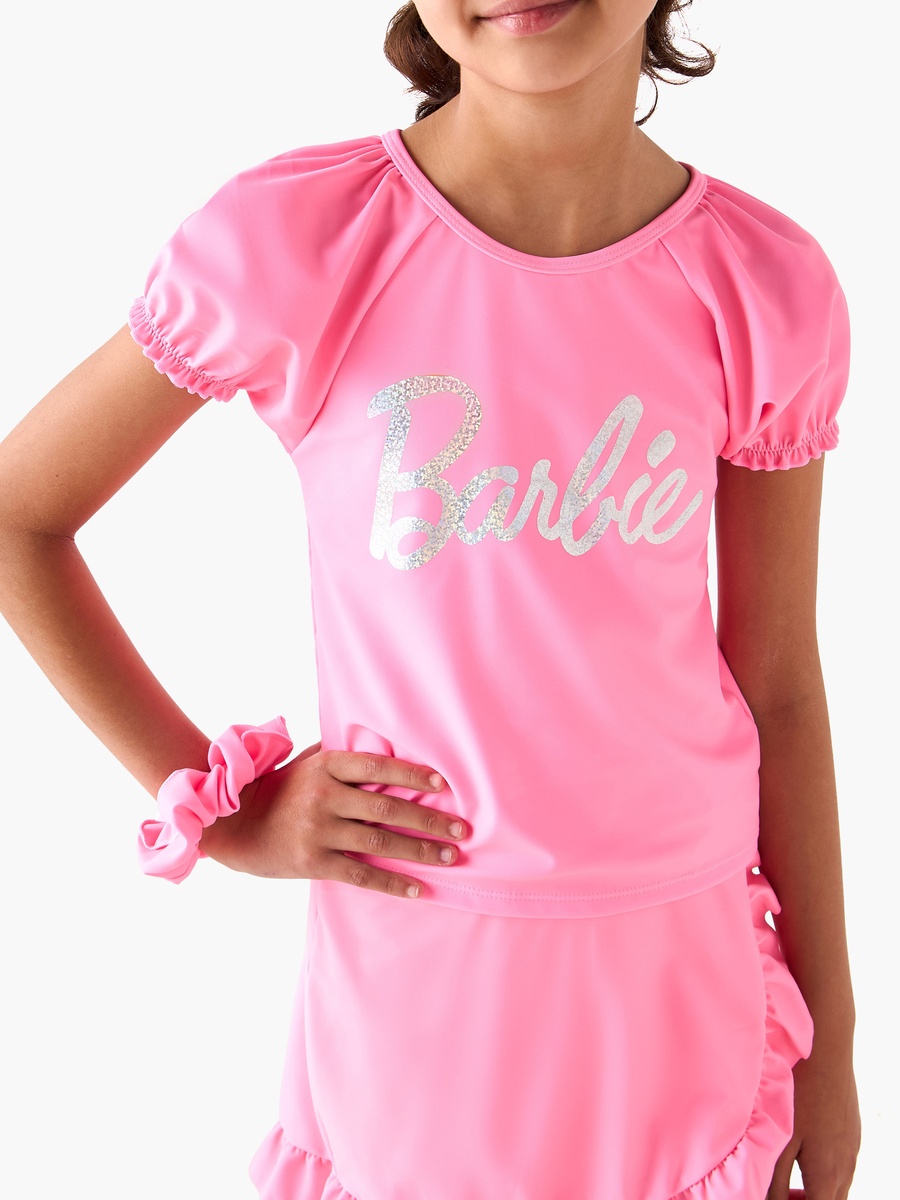 Barbie Print Swim Top and Skirt Set