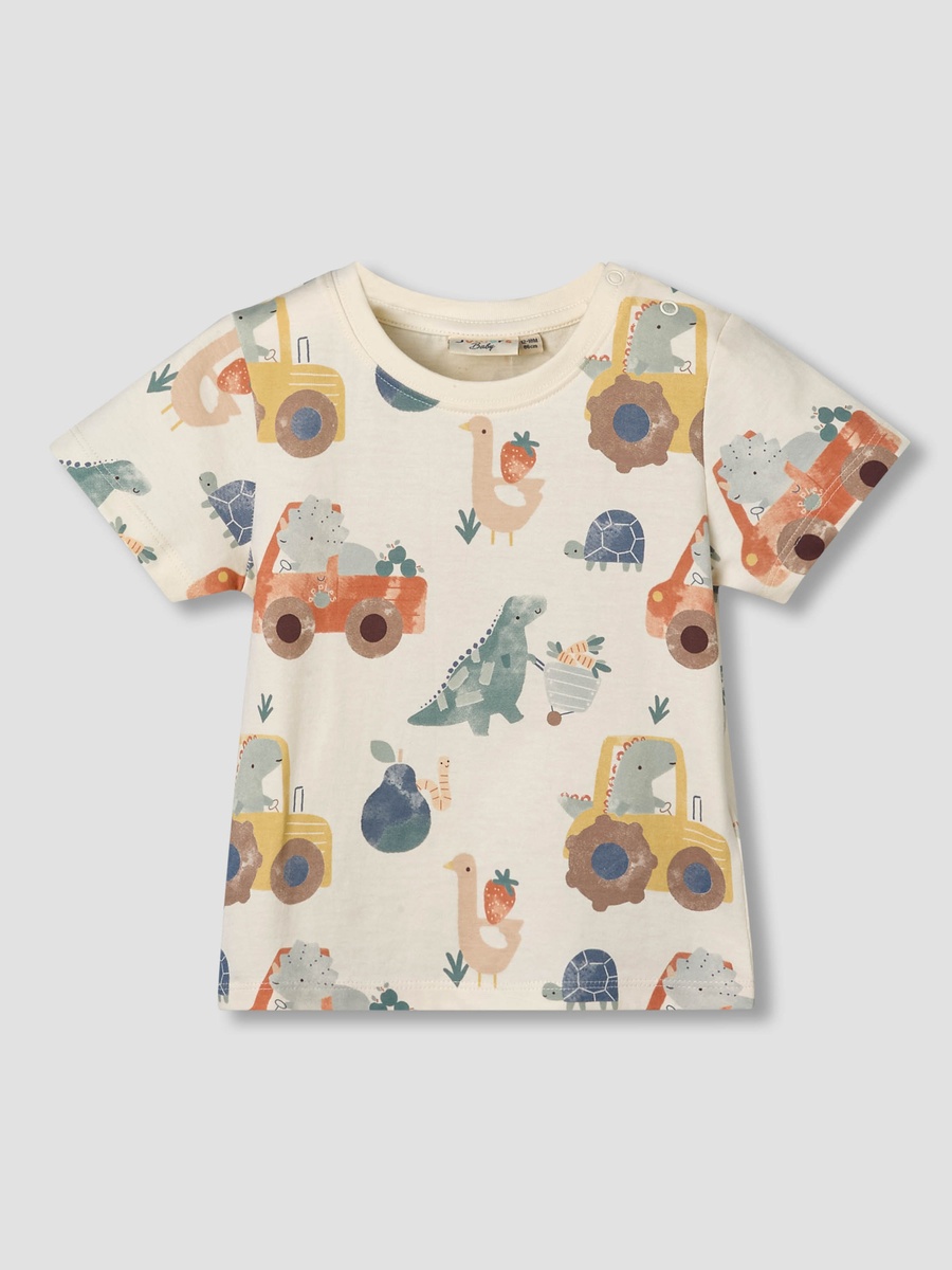 Pack of 3 Crew Neck Short Sleeves T-Shirt with Fun Print