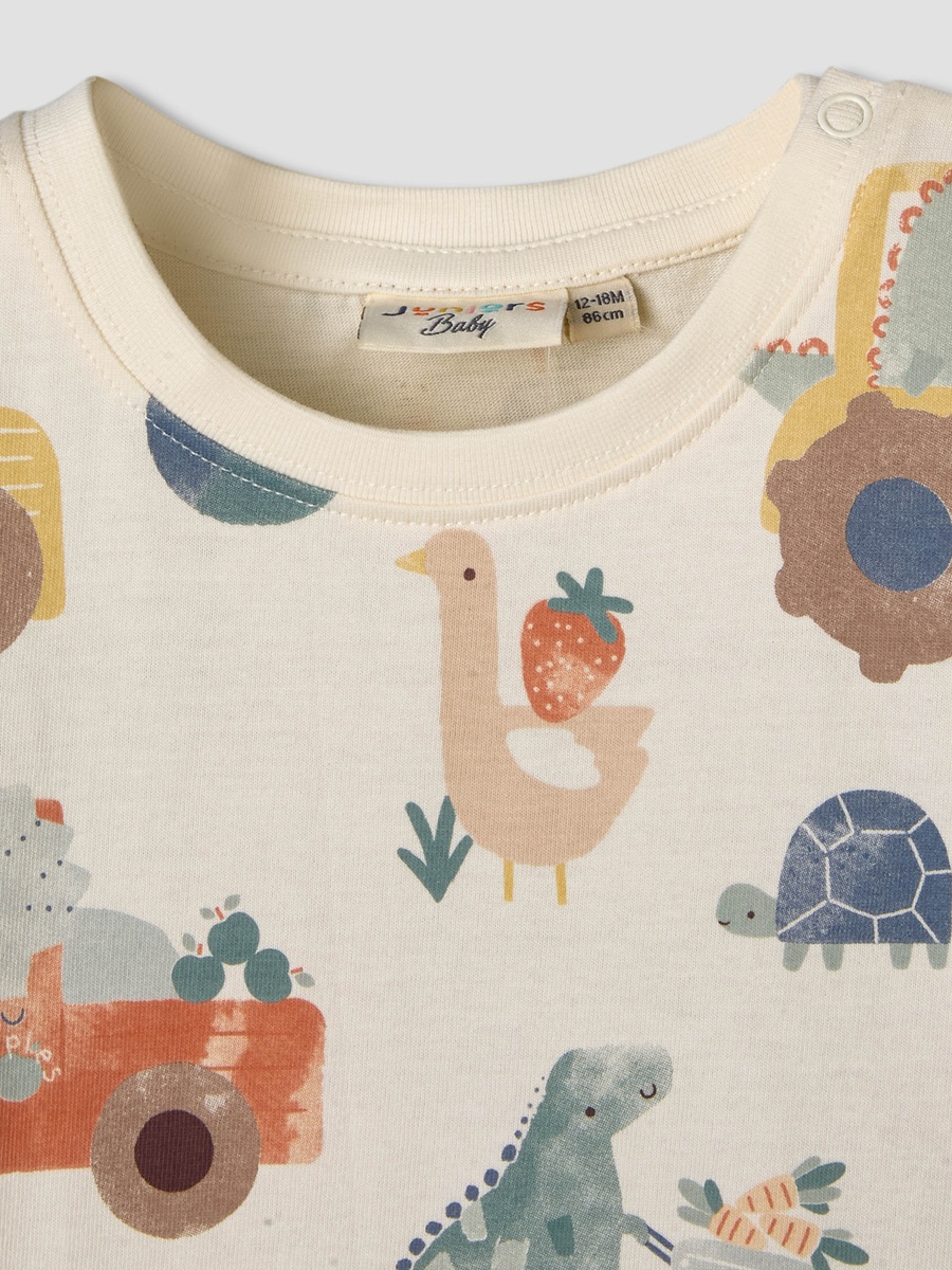 Pack of 3 Crew Neck Short Sleeves T-Shirt with Fun Print