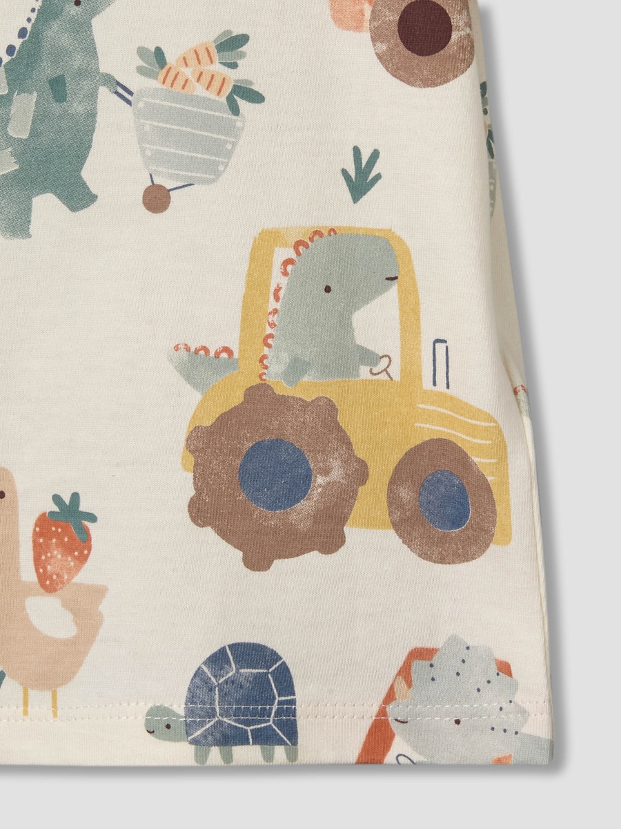Pack of 3 Crew Neck Short Sleeves T-Shirt with Fun Print