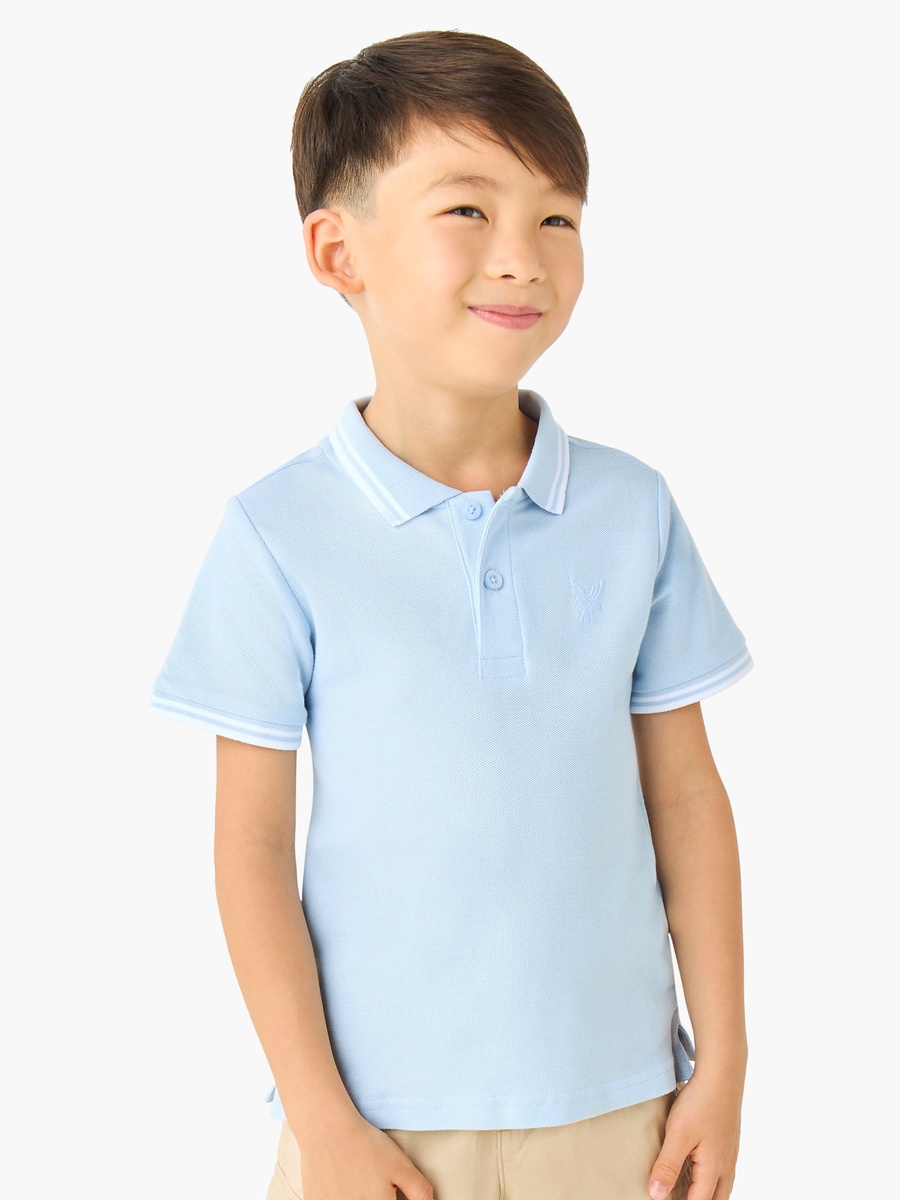 Polo Neck Short Sleeves T-Shirt with Embroidery