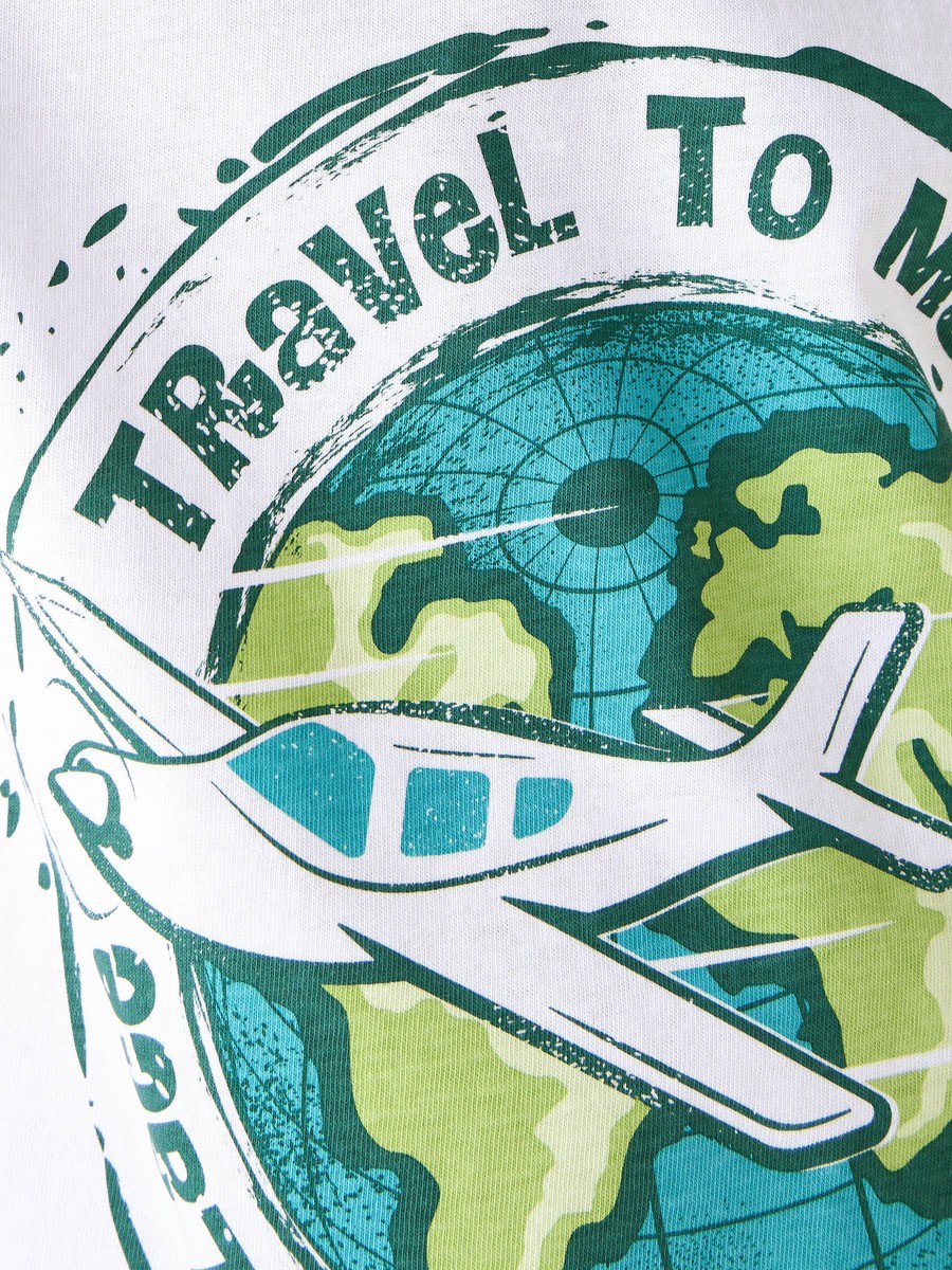 Crew Neck Short Sleeves T-Shirt with Graphic Print