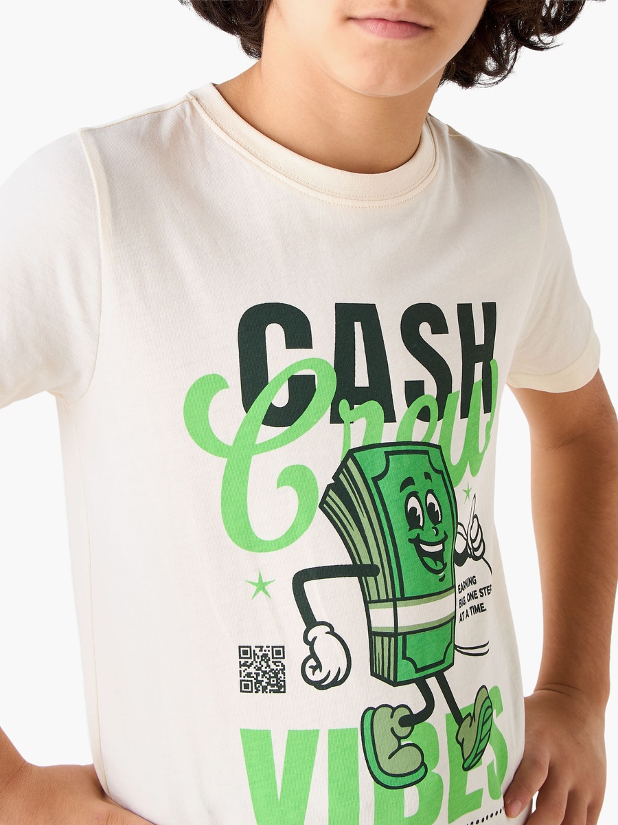 Crew Neck Short Sleeves T-Shirt with Graphic Print