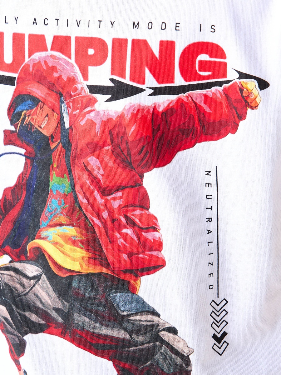 Crew Neck Short Sleeves T-Shirt with Graphic Print