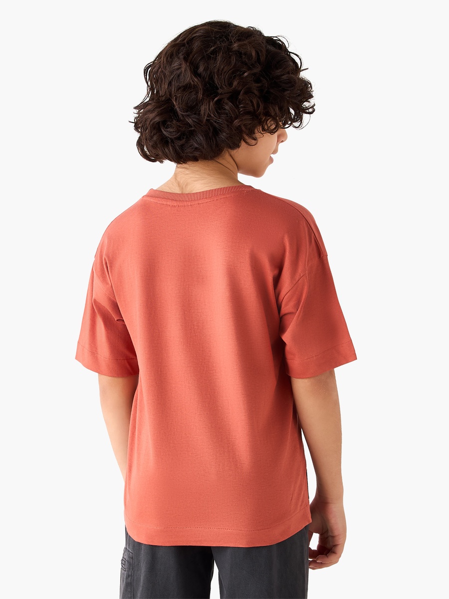 Crew Neck Short Sleeves T-Shirt with New York City Embroidery