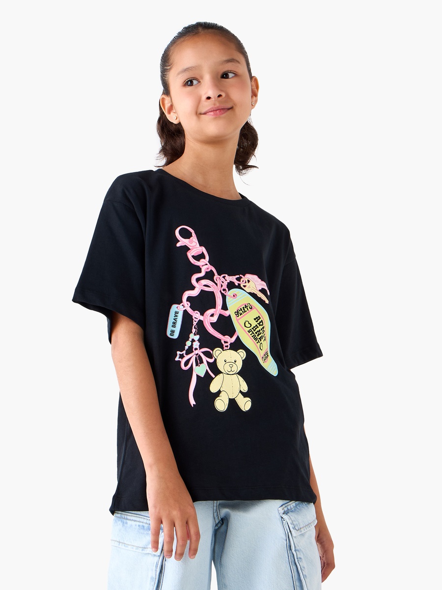 Crew Neck Short Sleeves T-Shirt with Graphic Print