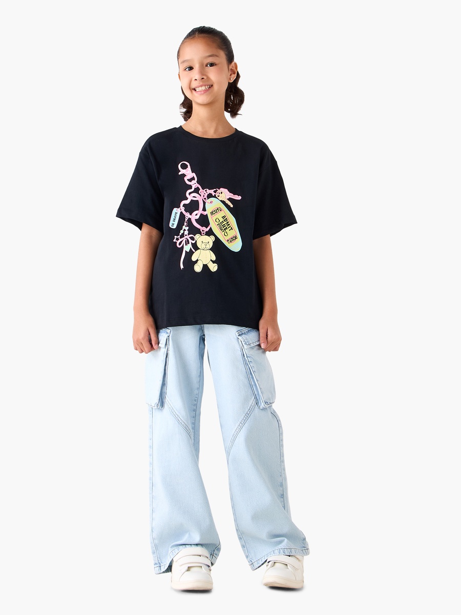 Crew Neck Short Sleeves T-Shirt with Graphic Print