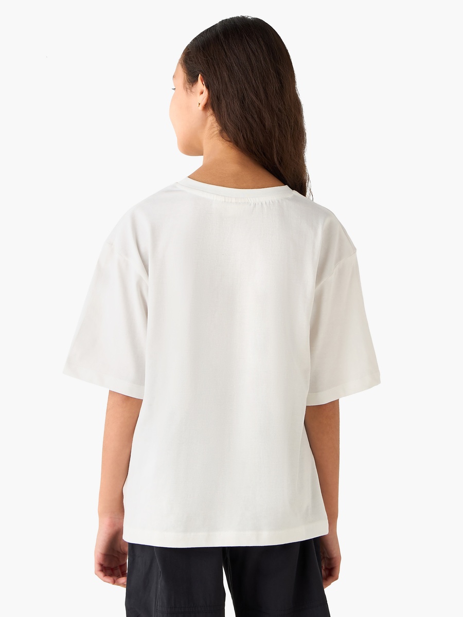 Crew Neck Short Sleeves T-Shirt with Floral Print