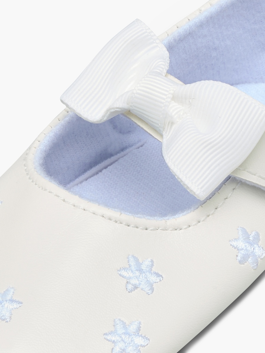 Bow Accent Booties with Hook and Loop Closure
