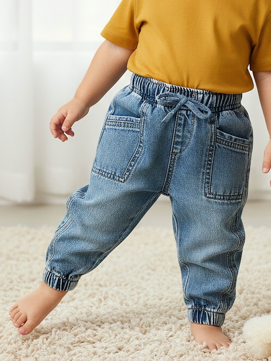 Elasticated Drawstring Joggers with Pockets