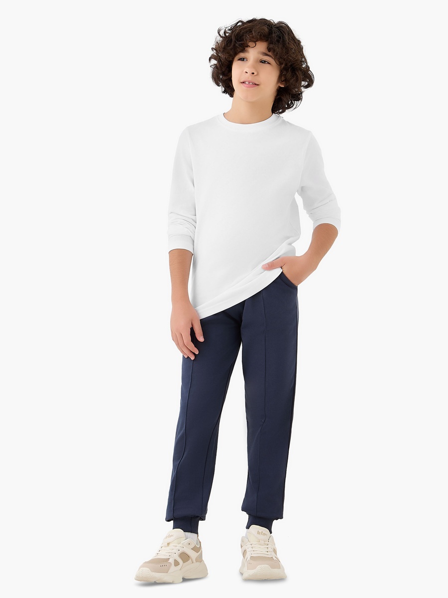 Elasticated Drawstring Joggers with Panelled Design