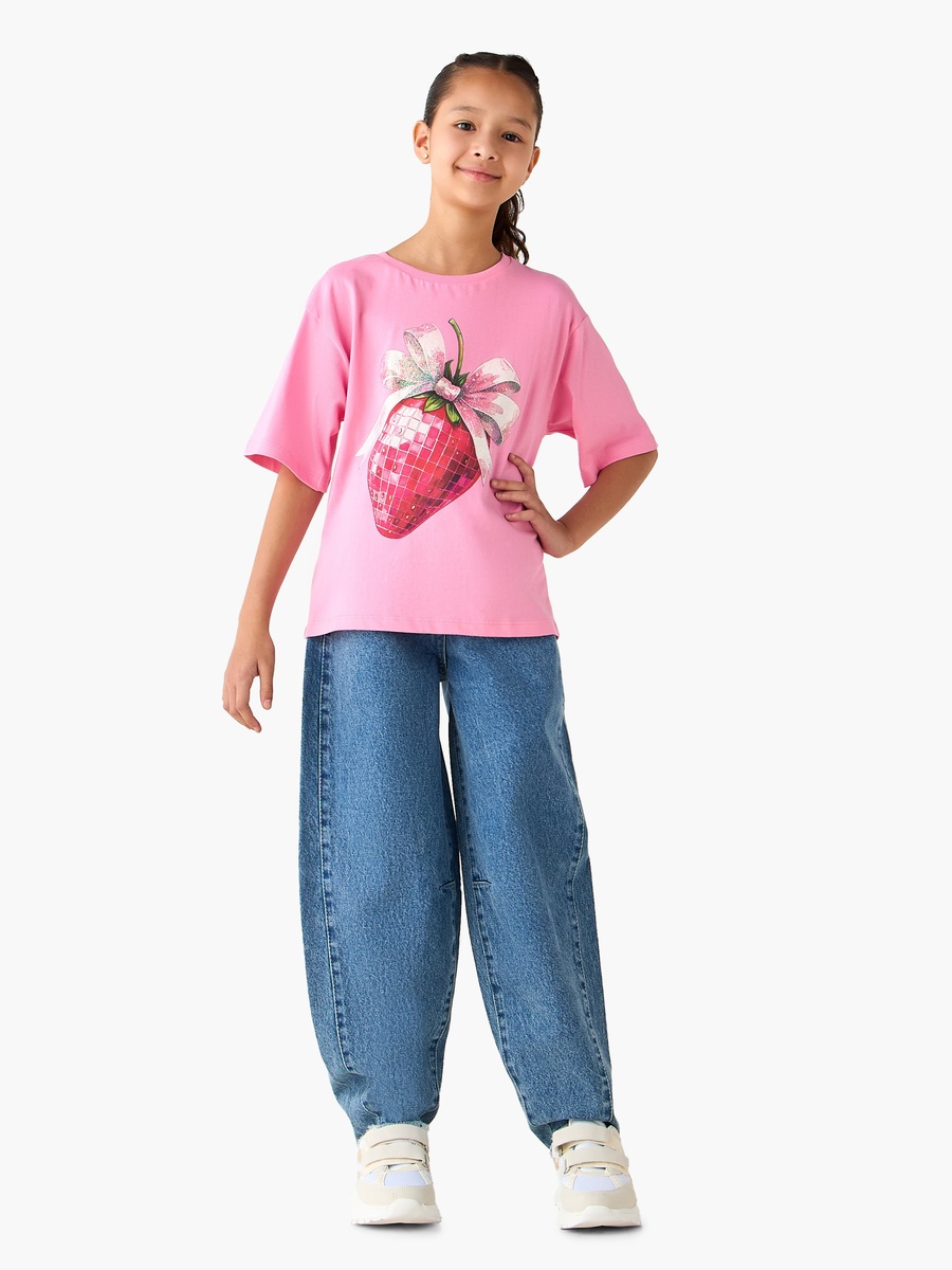 Button Waist Jeans with Pockets