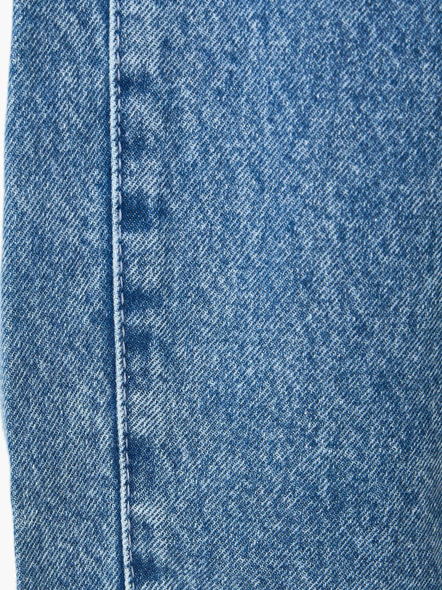 Button Waist Jeans with Pockets