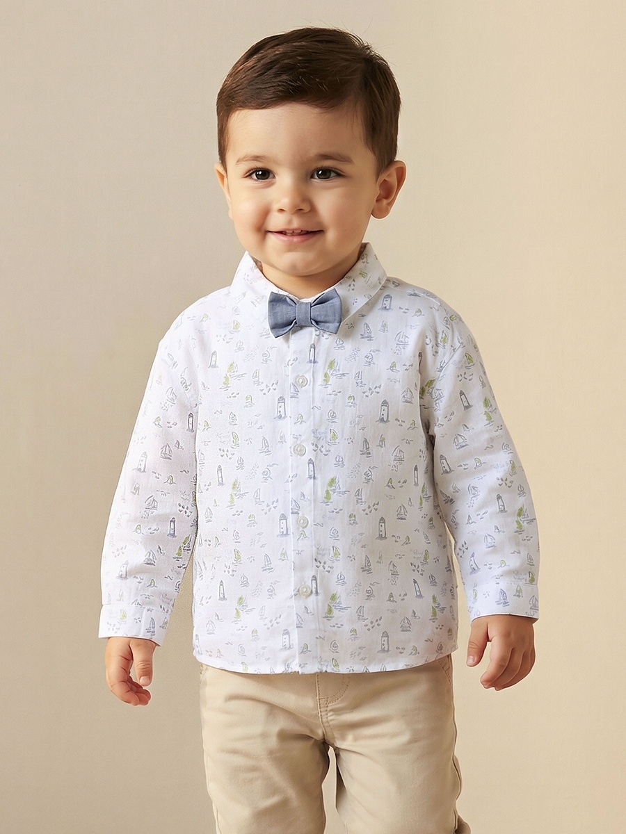 Long Sleeves Shirt with Nautical Print