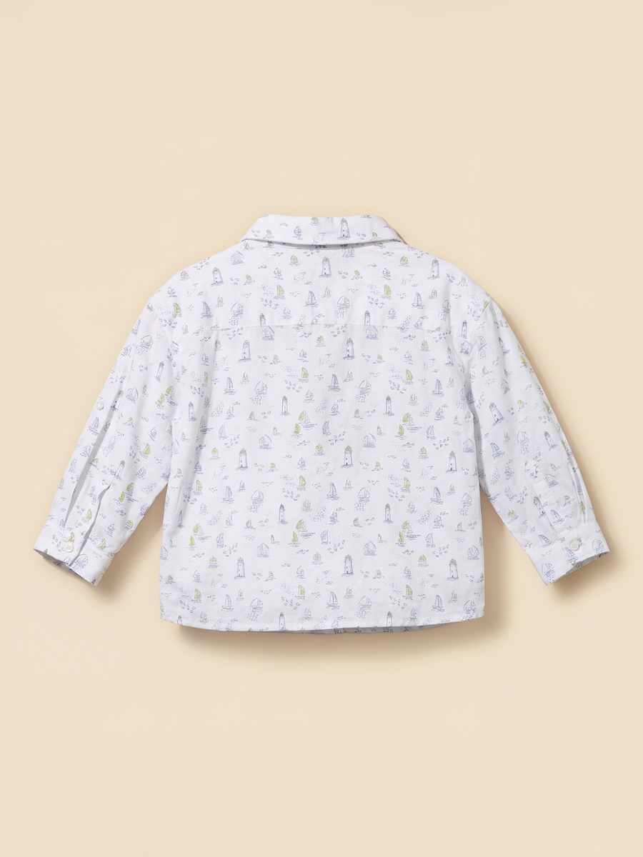 Long Sleeves Shirt with Nautical Print