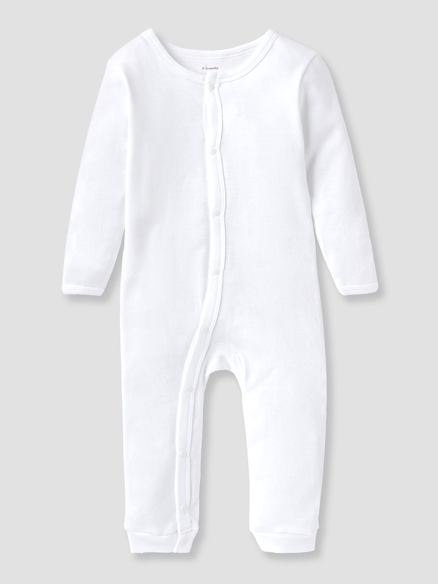 Love Earth Solid Sleepsuit with Long Sleeves - Set of 3