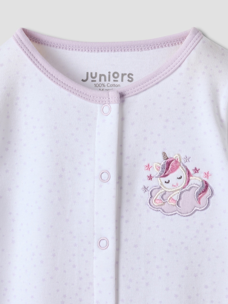 Unicorn Embroidered Sleepsuit