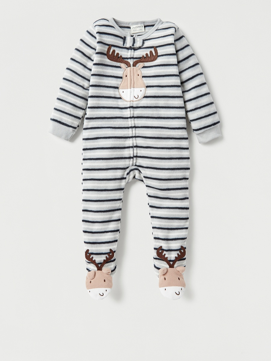Printed Closed Feet Sleepsuit with Long Sleeves - Set of 2