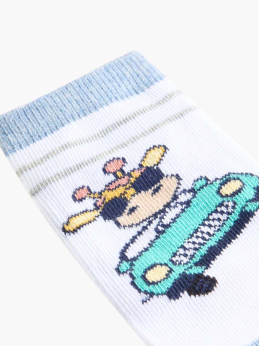 Printed Ankle Length Socks - Set of 5