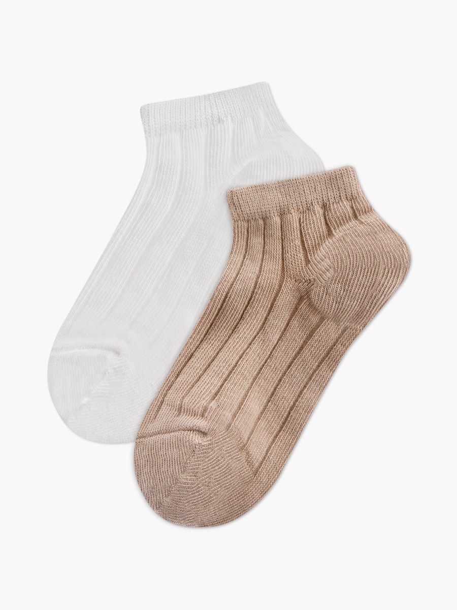 Ribbed Ankle Length Socks - Set of 2