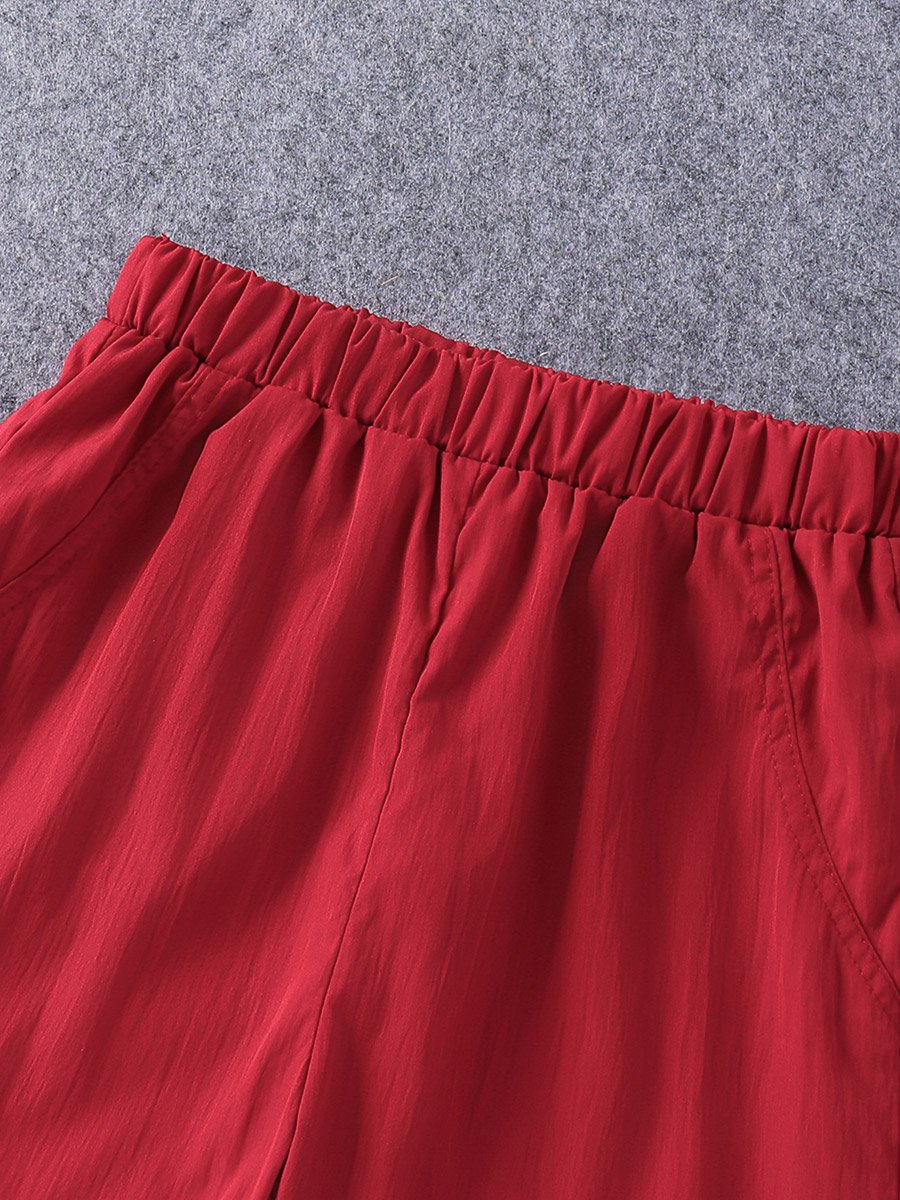 Girls Red Sleeveless Top and Pants Set