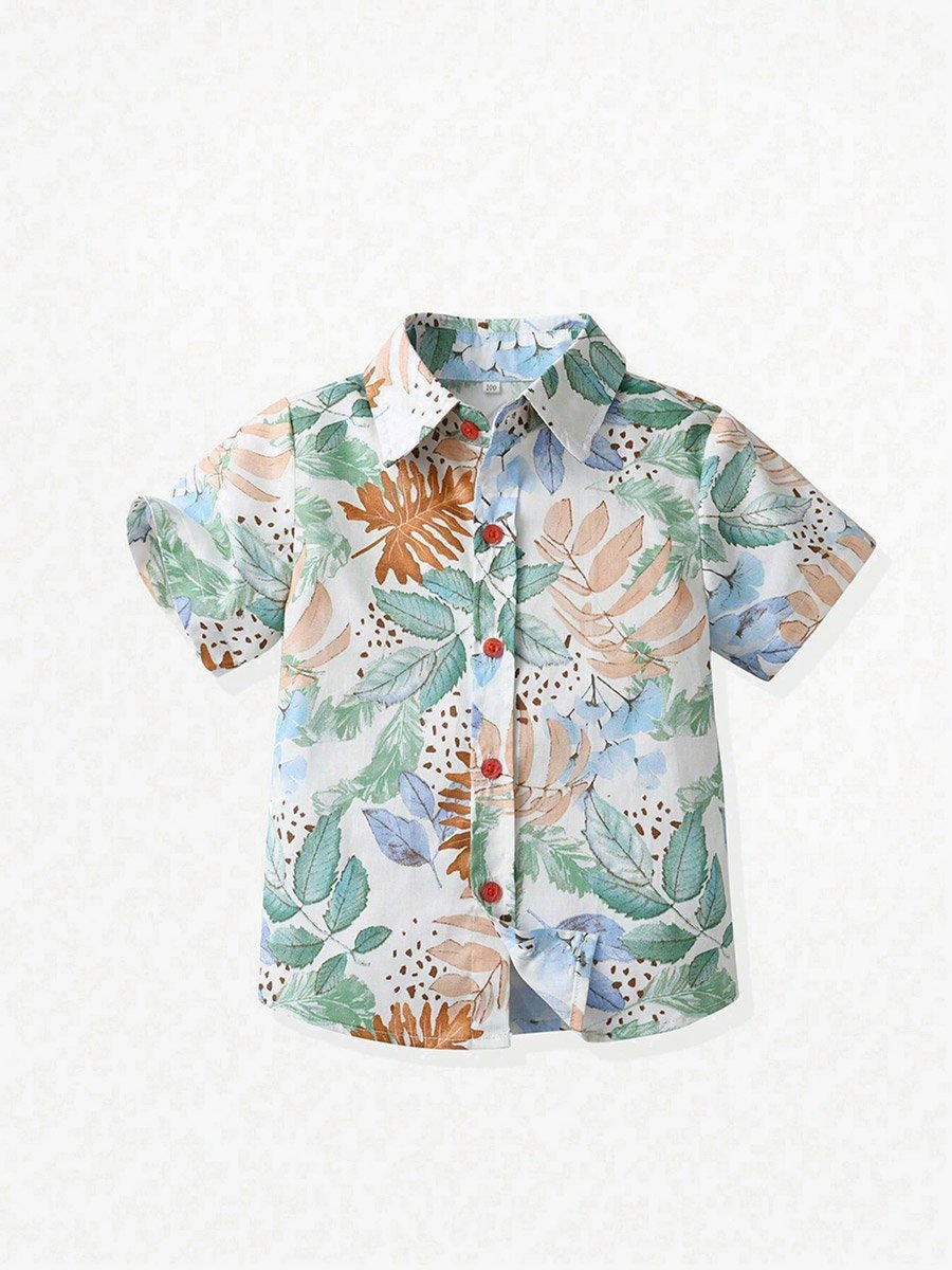 All Over Floral Print Short Sleeve Shirt