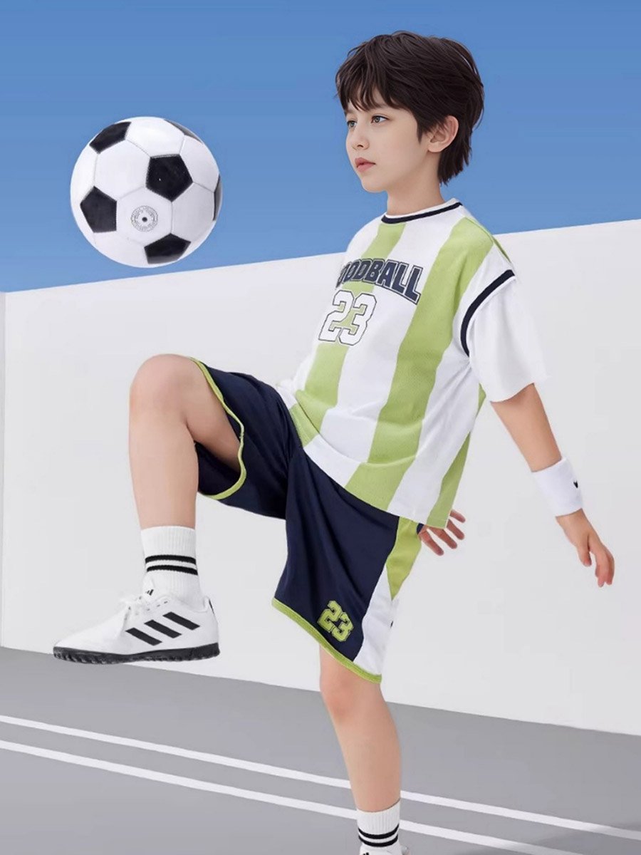 Boys Green Graphic Print T-Shirt and Shorts Set