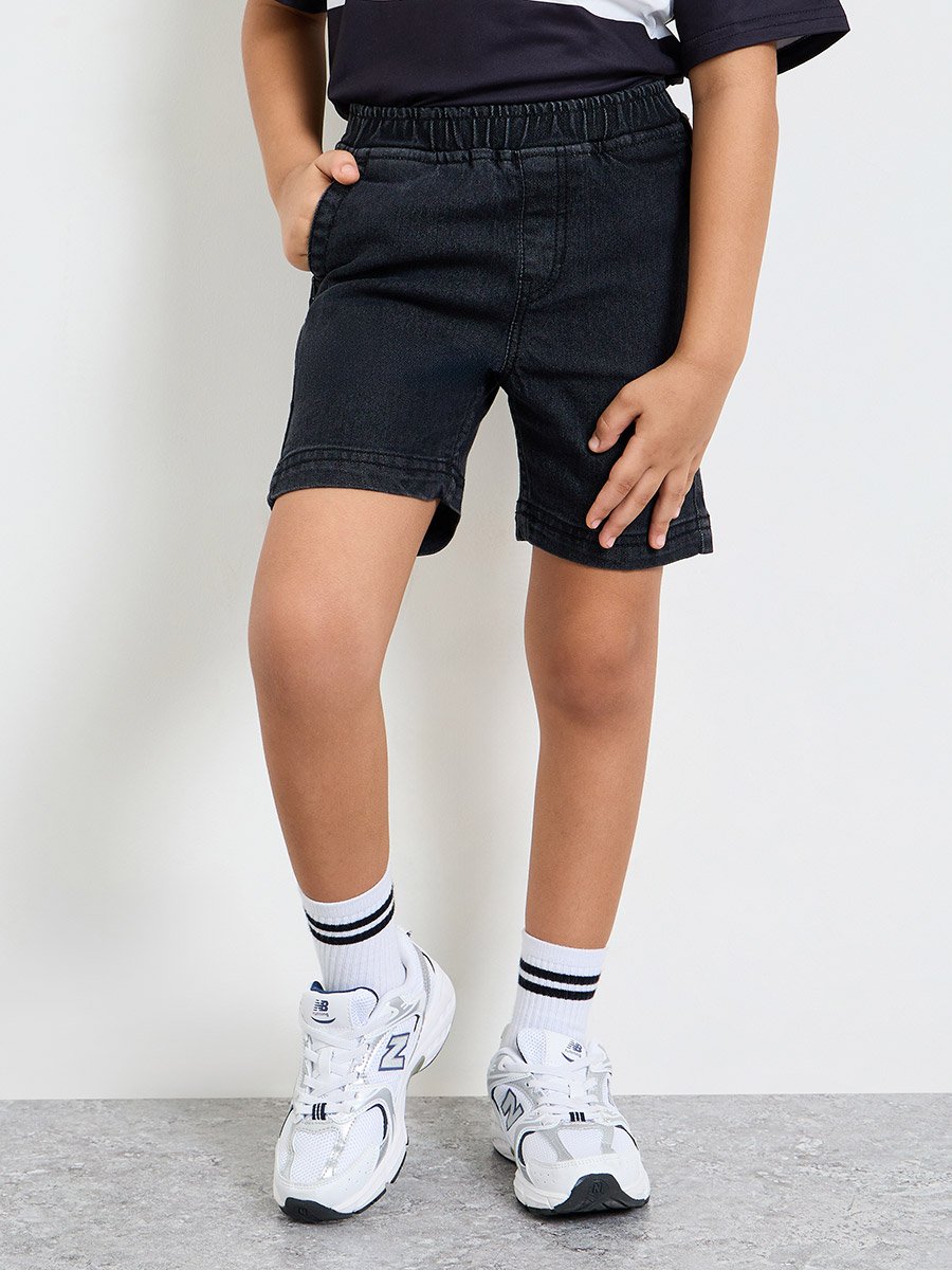 Boys Plain Denim Shorts