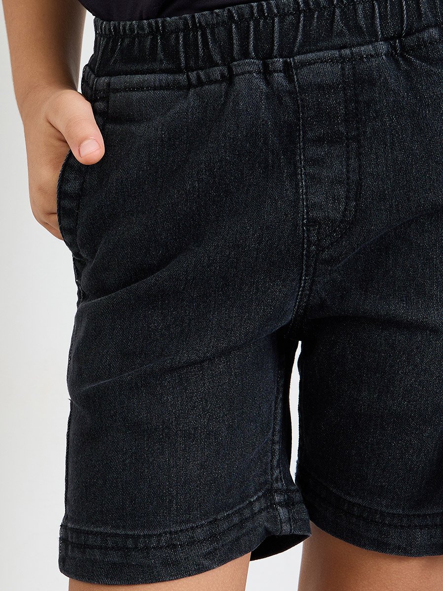 Boys Plain Denim Shorts