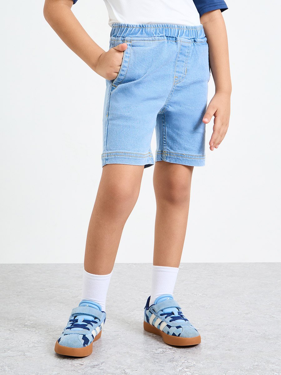 Boys Plain Denim Shorts