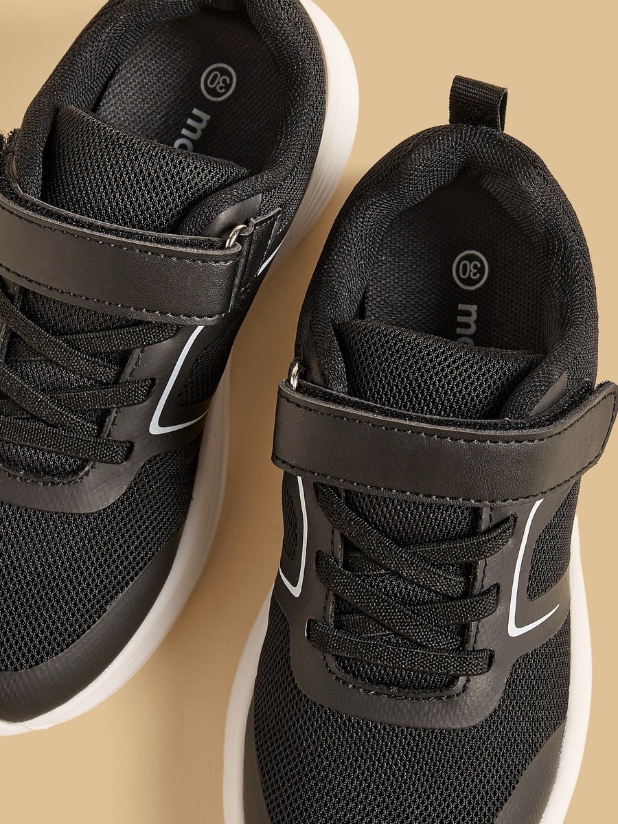 Textured Hook and Loop Sports Shoes