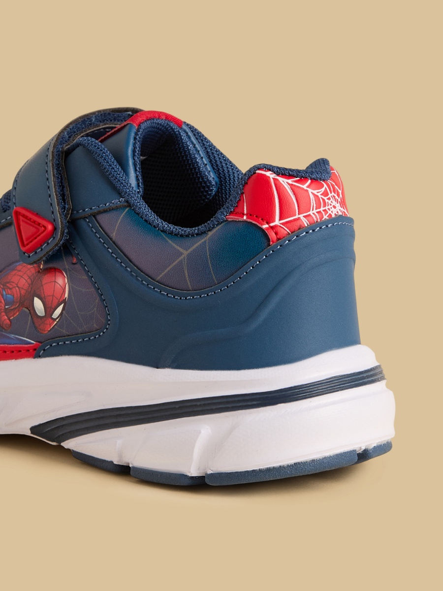 Spider-Man Print Sports Shoes with Hook and Loop Closure