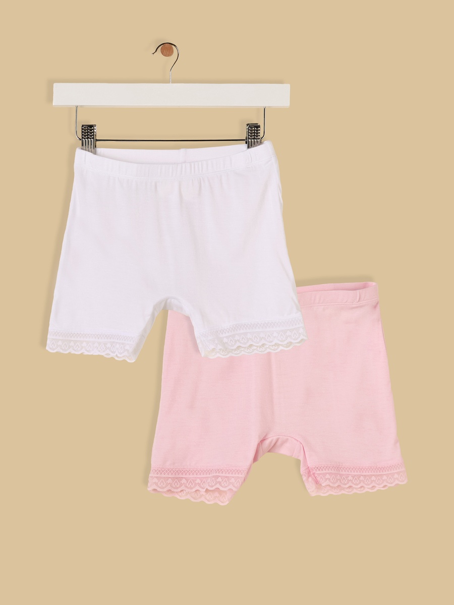 Pack of 2 - Lace Detail Short Leggings