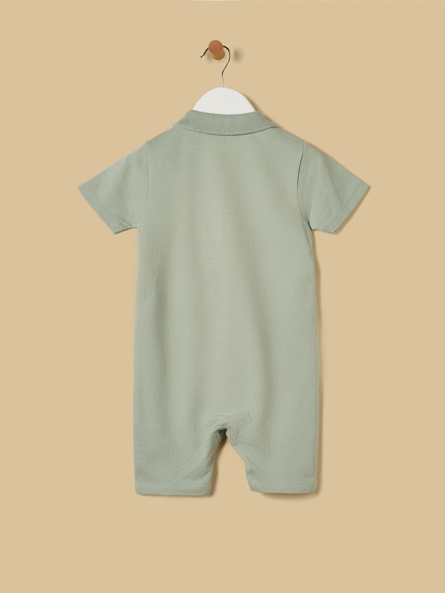 Lion King Print Pique Romper