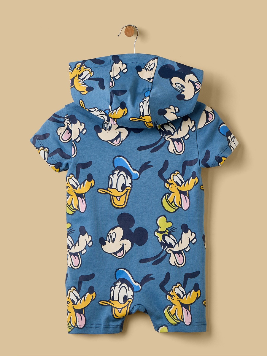 Mickey Mouse and Friends Print Hooded Romper