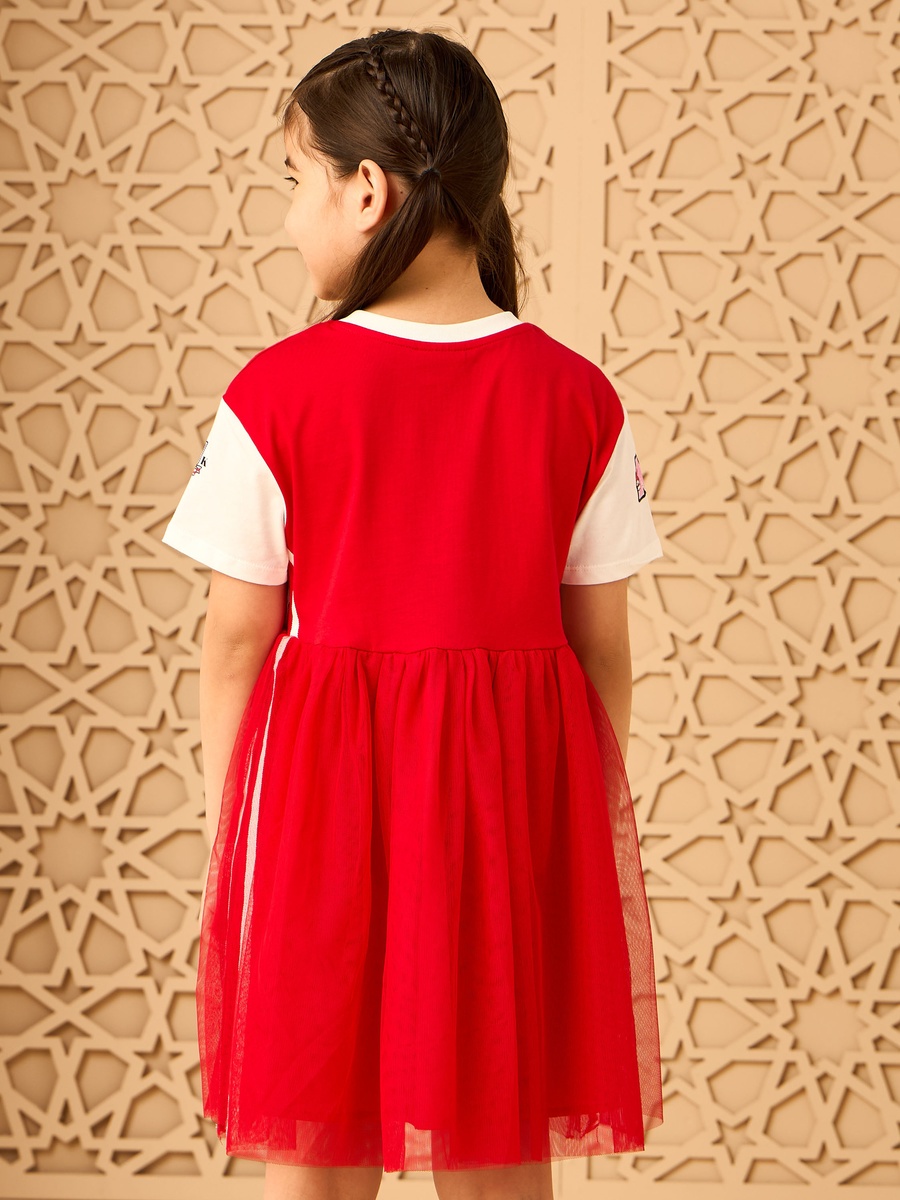 Hello Kitty and Friends Print Cotton Varsity Mesh Dress For Default Category at UAE | Styli Hello Kitty and Friends Print Cotton Varsity Mesh Dress For Default Category at UAE | Styli