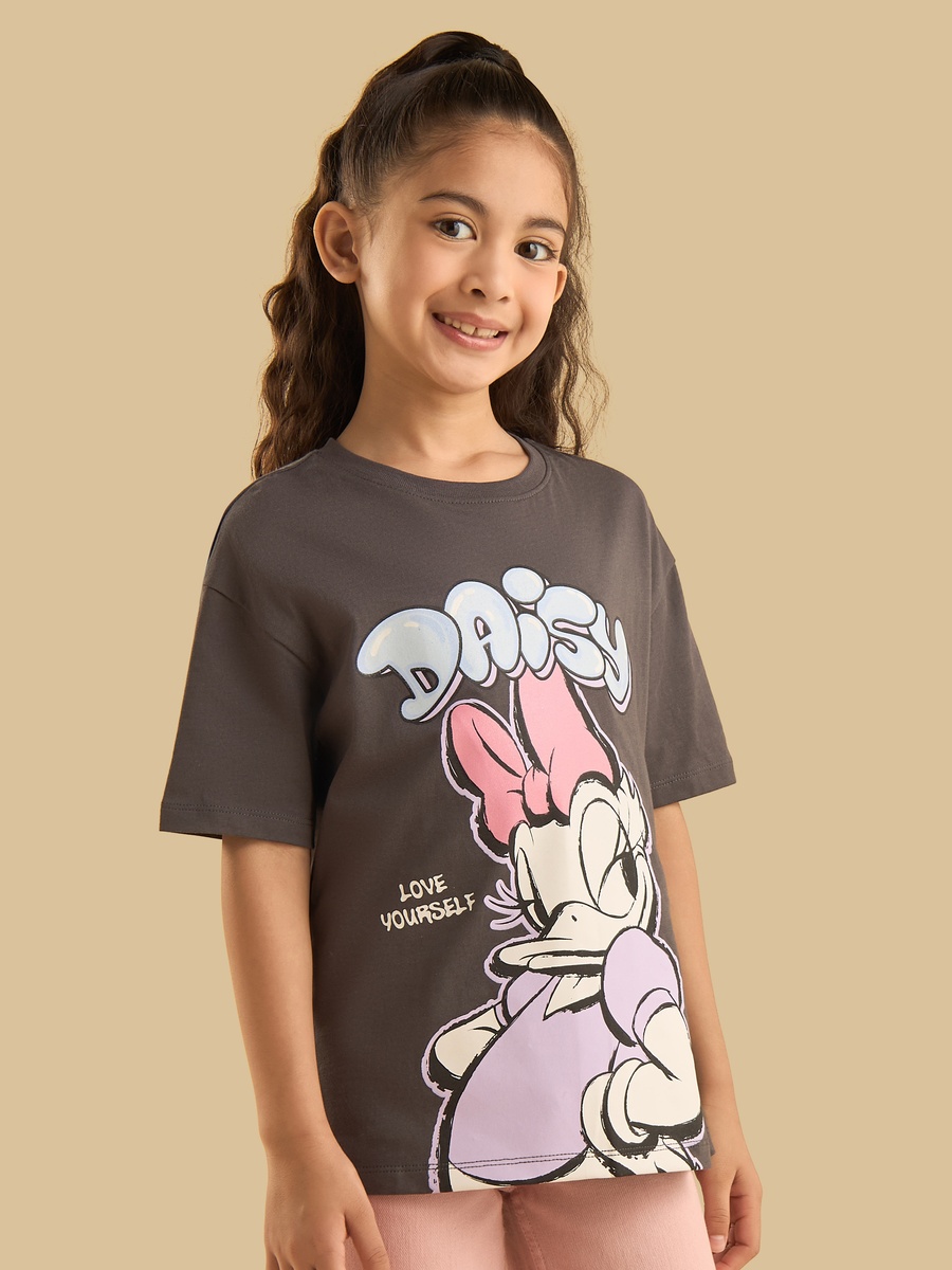 Daisy Duck Print Cotton T-Shirt