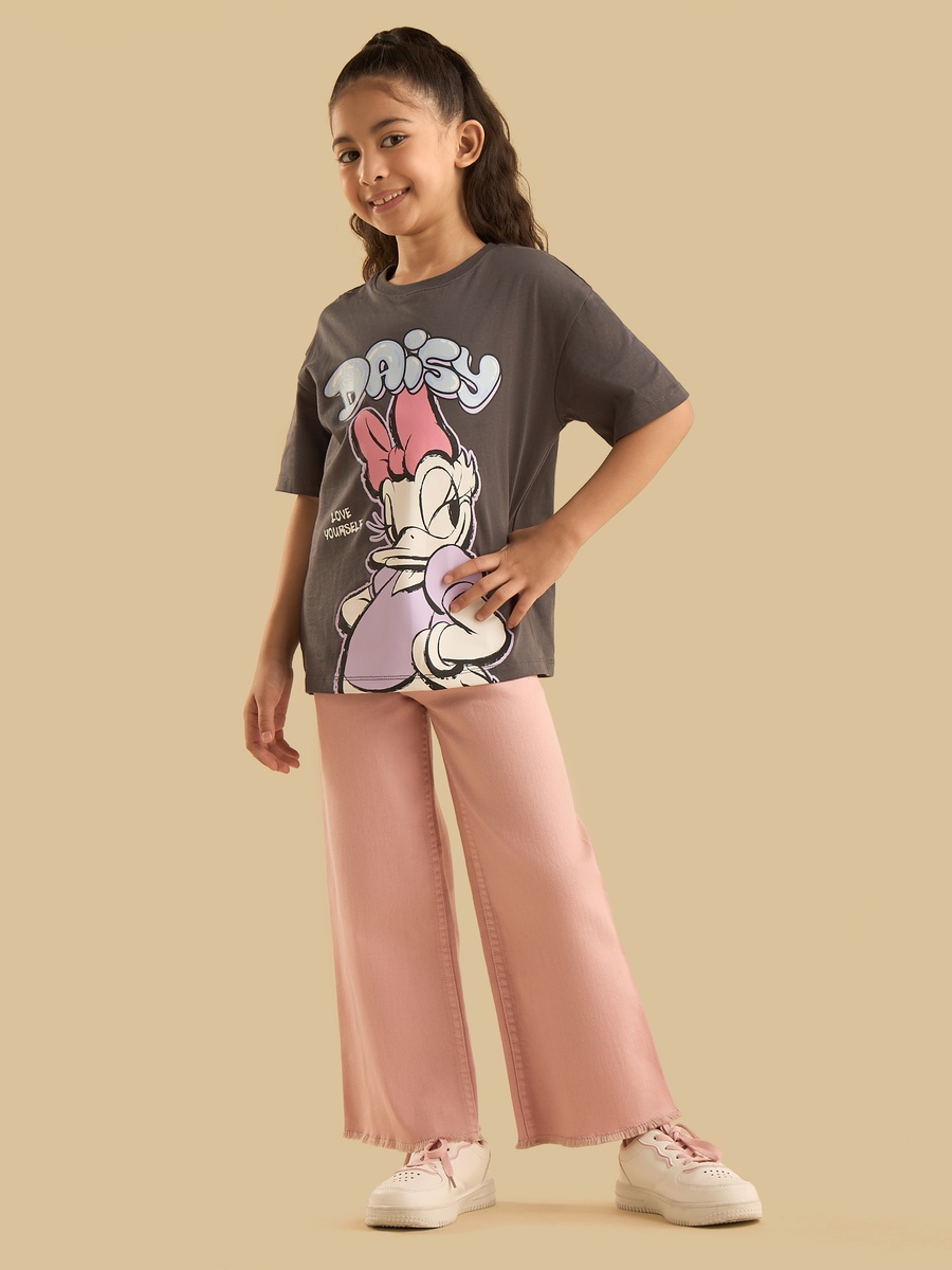 Daisy Duck Print Cotton T-Shirt